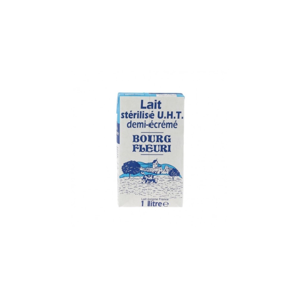 LAIT BOURG FLEURI DEMI ECREME 1L