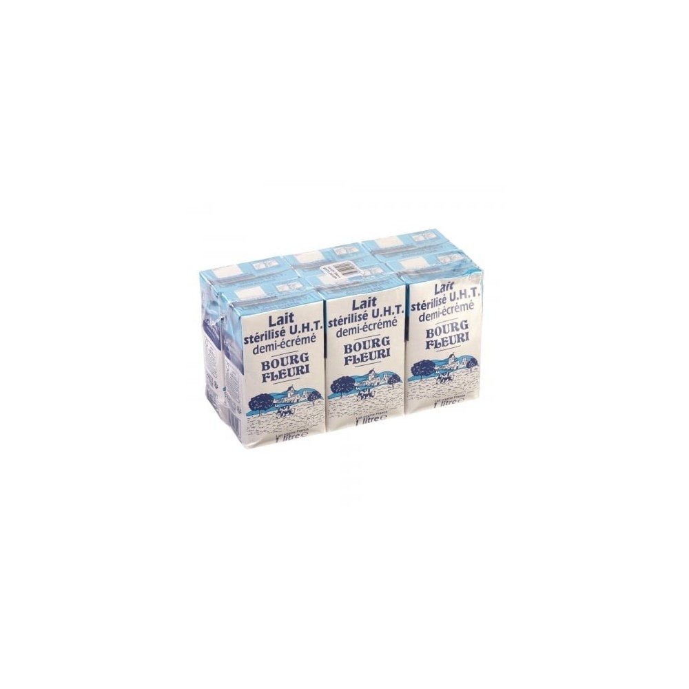 LAIT DEMI ECREME BOURG FLEURI 6x1L