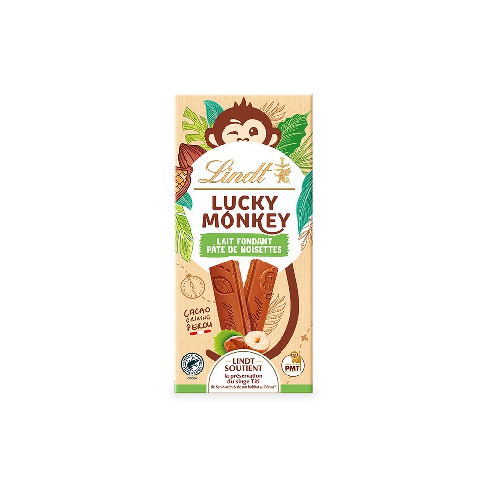 LINDT LUCKY MONKEY NOISETTE